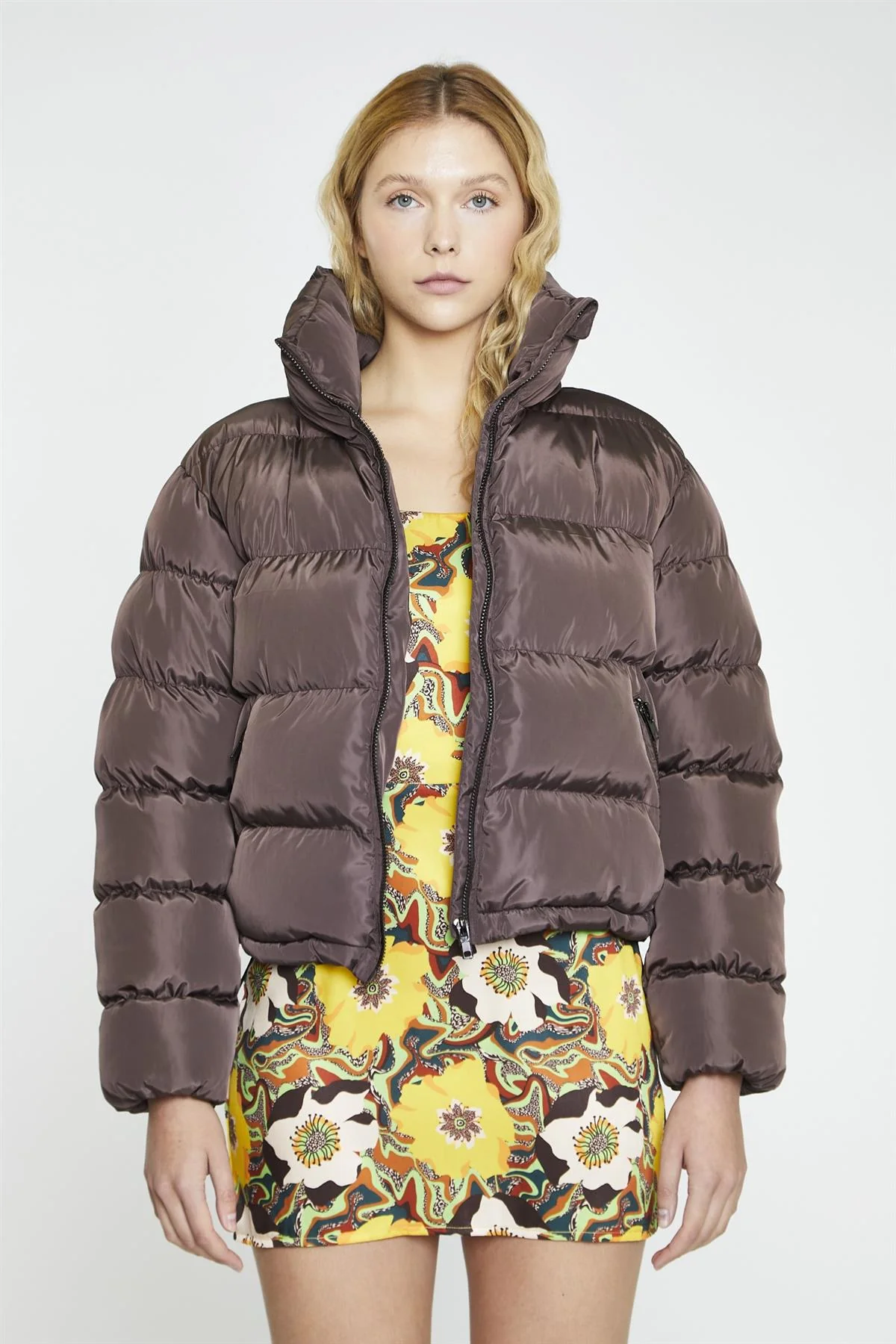Chocolate Puffer Long Sleeve- Jacket - Image 4