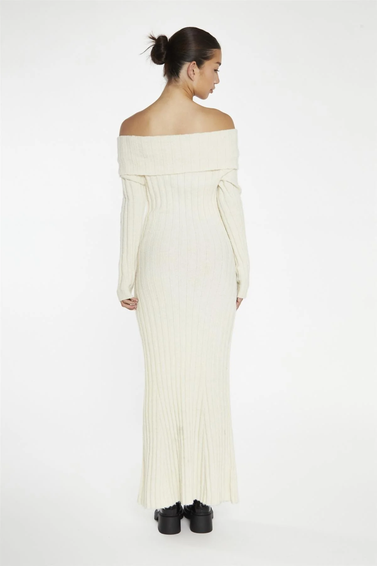 Cream Bardot Maxi-Dress - Image 2
