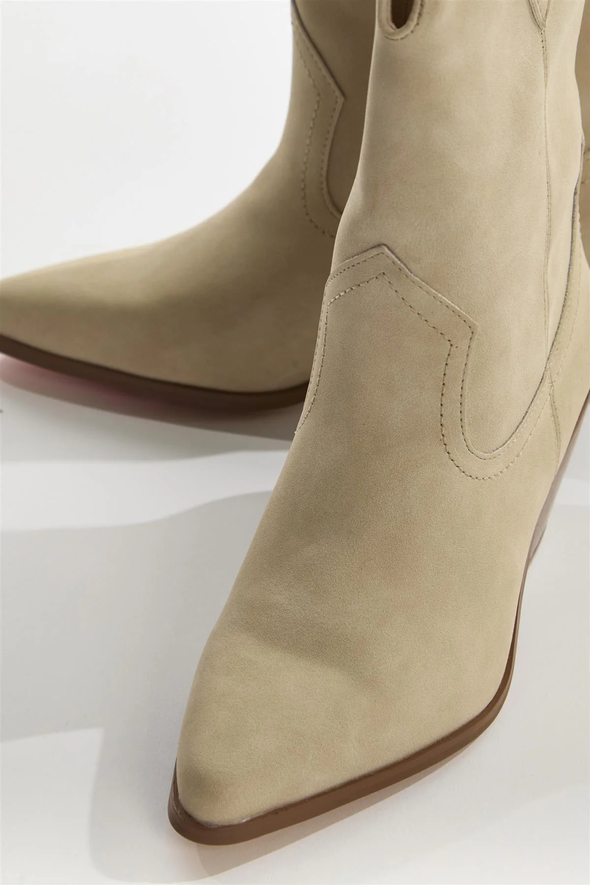 Cream Cowboy Ankle-Boots - Image 3
