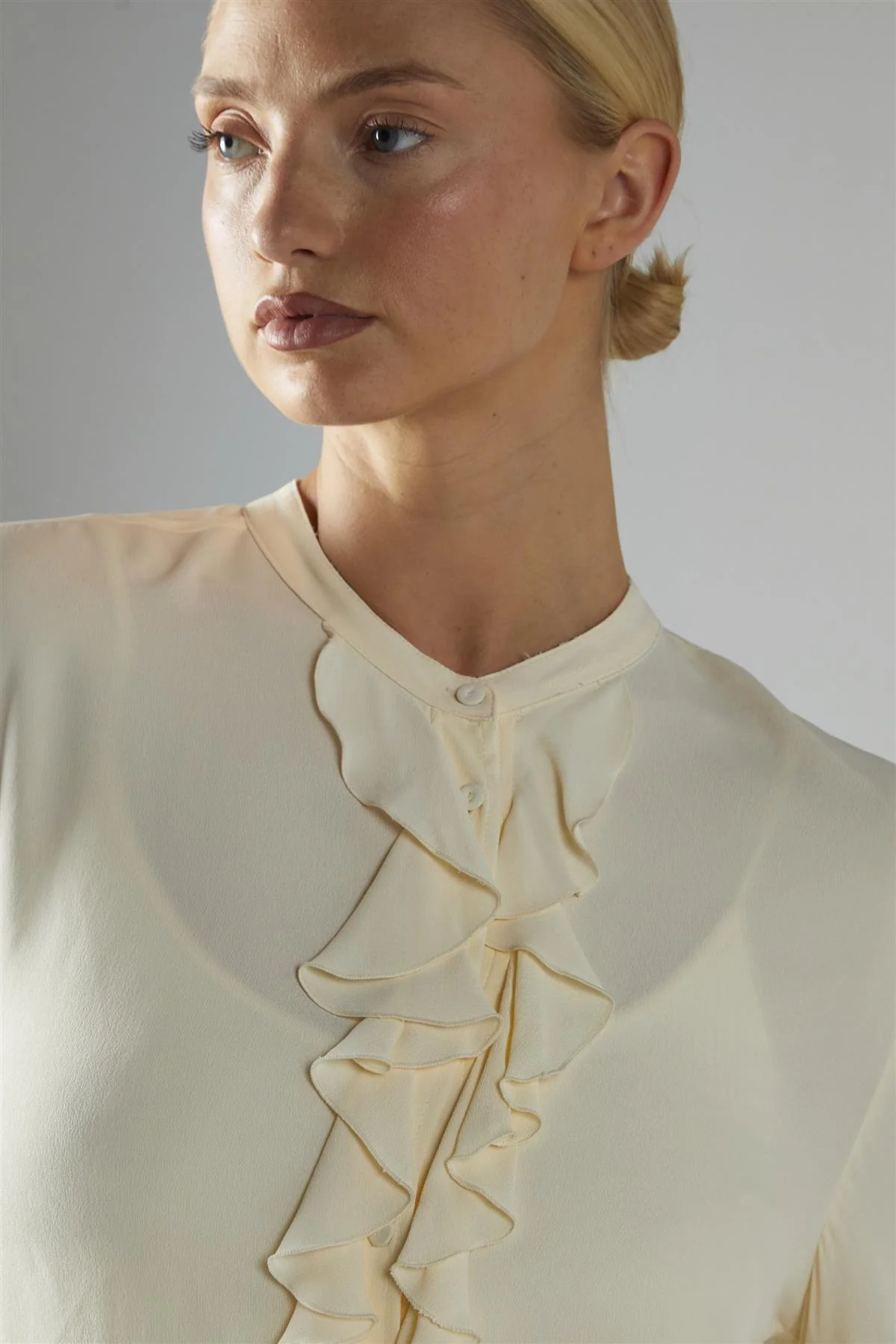 Cream Flared-Sleeve Blouse - Image 5