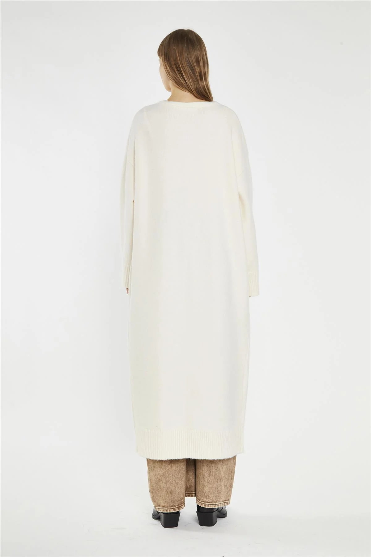 Cream Longline-Cardigan - Image 2