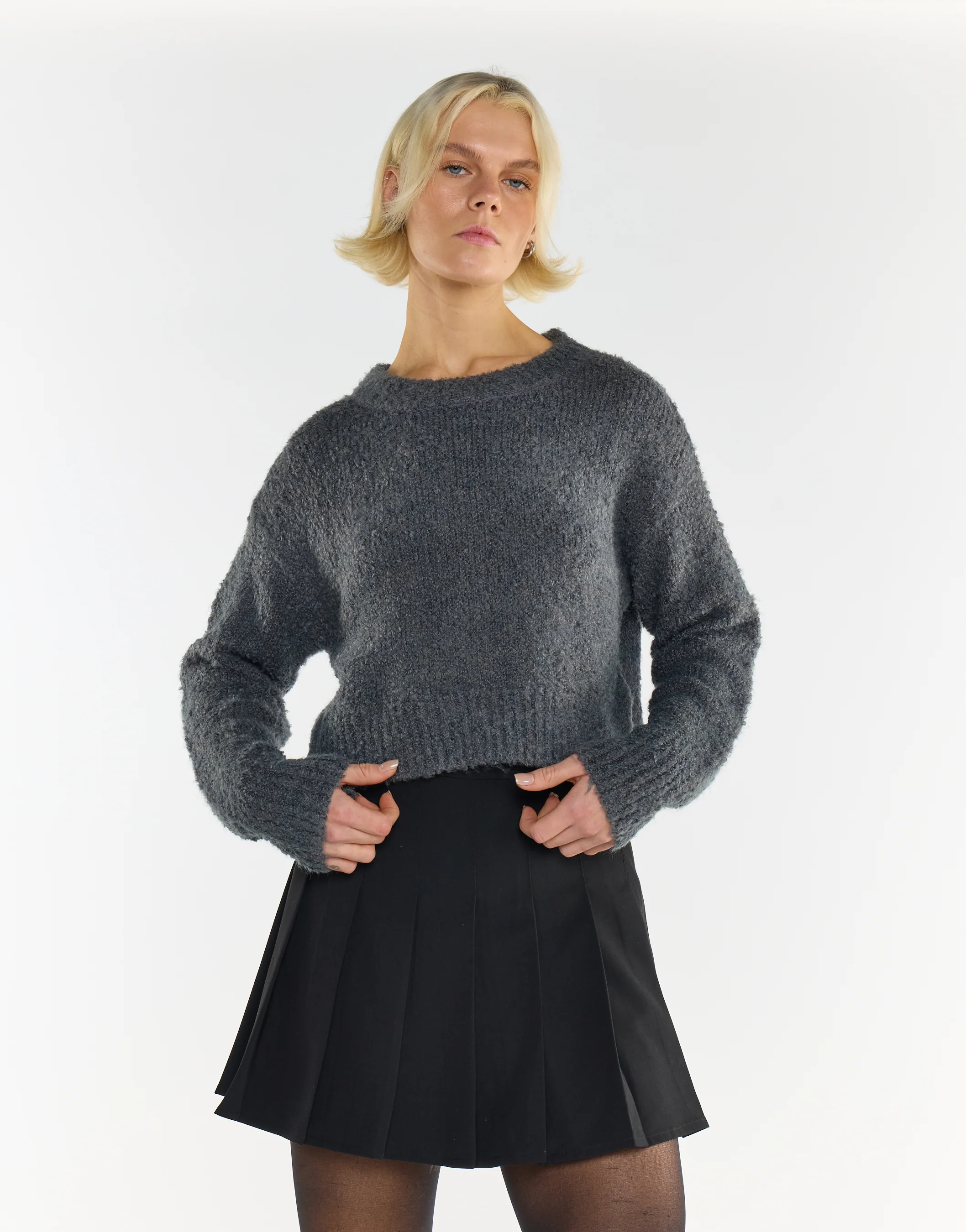 Dark-Grey Crew-Neck Jumper - Image 4
