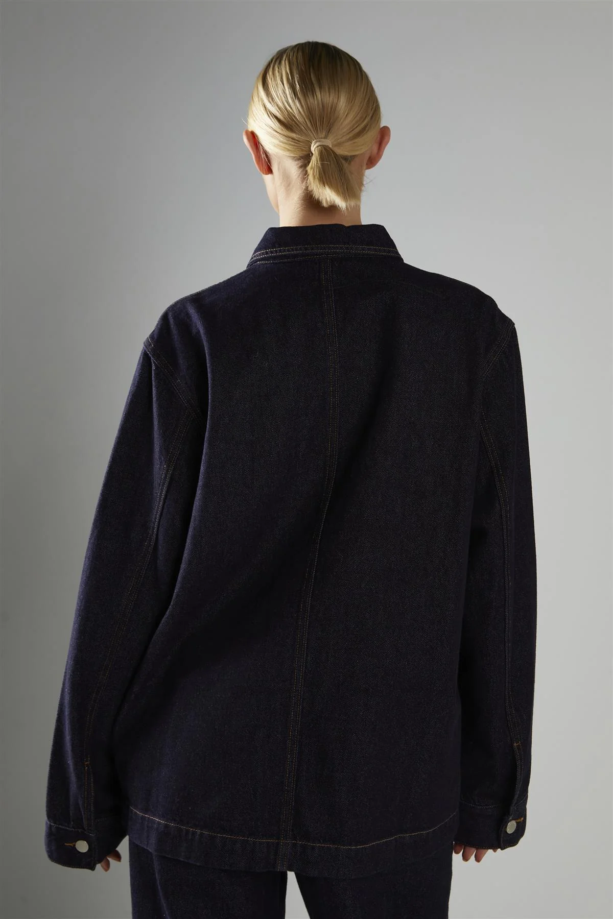 Dark-Indigo Boxy Denim-Jacket - Image 2