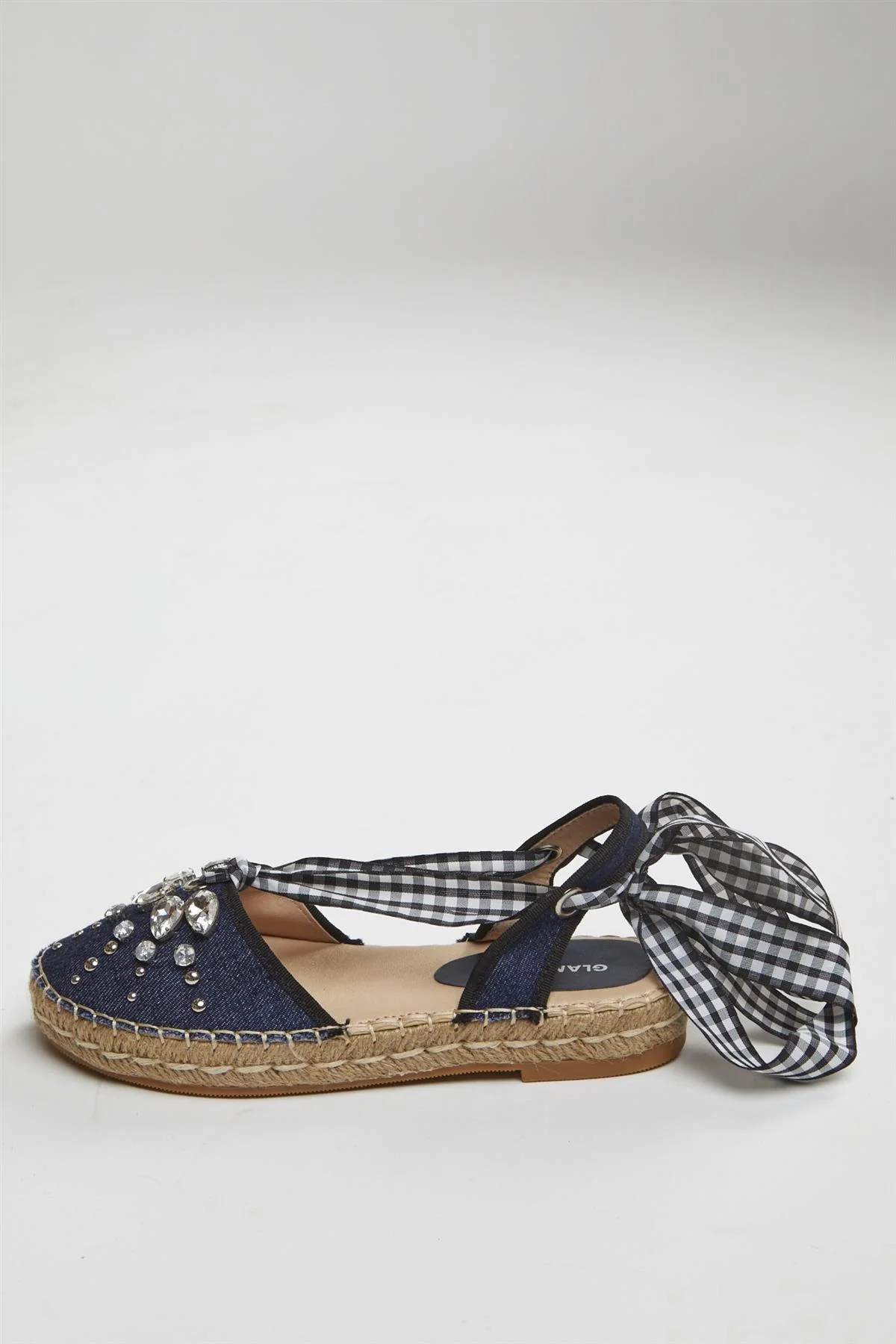 Denim Strappy Sandals - Image 2