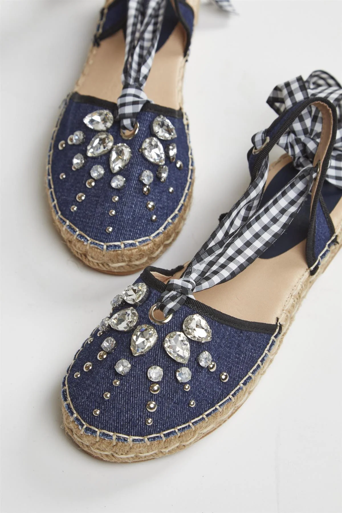 Denim Strappy Sandals - Image 3