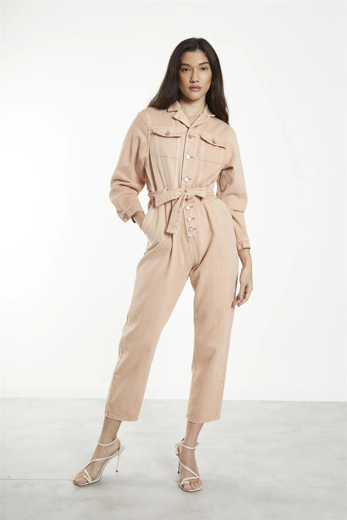 Desert-Bleach Wash Denim-Boilersuit - Image 3