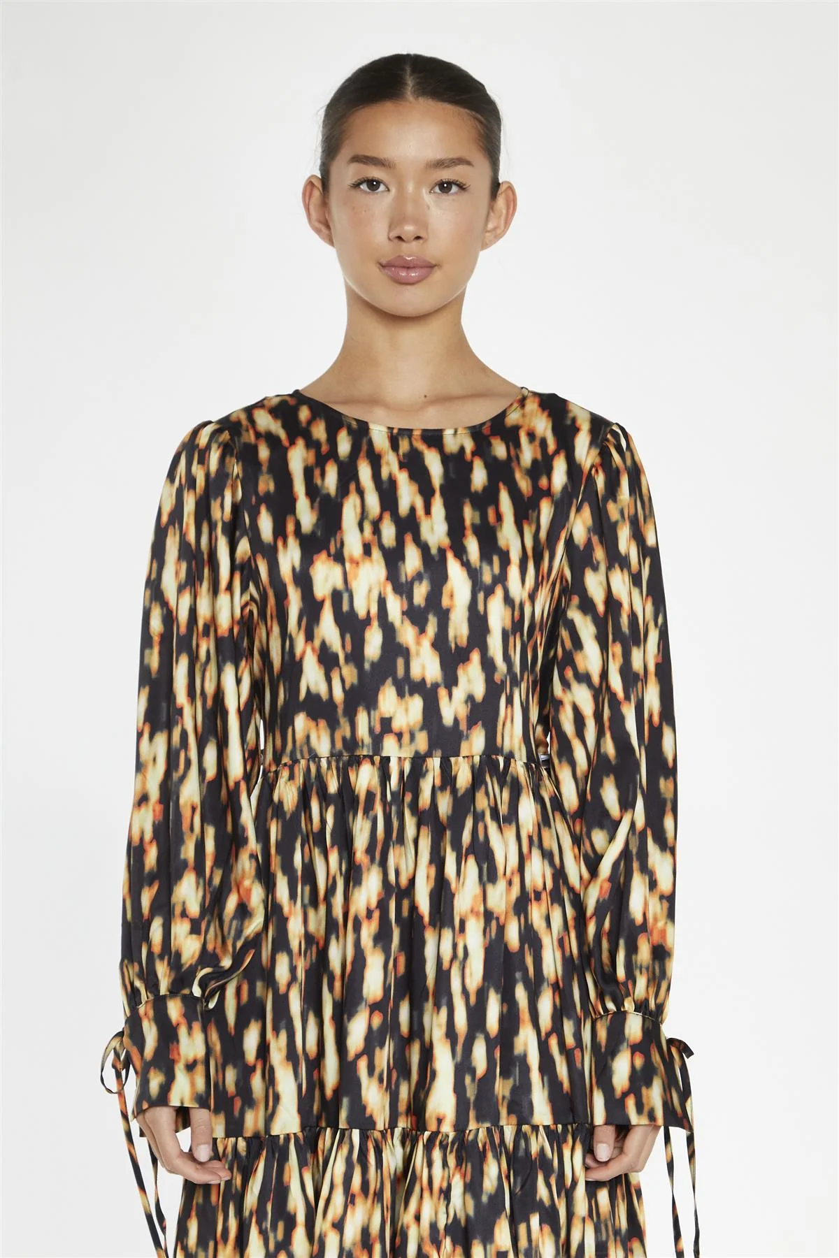 Digital Tie-Dye Oversized Tie-Front Maxi-Dress - Image 3