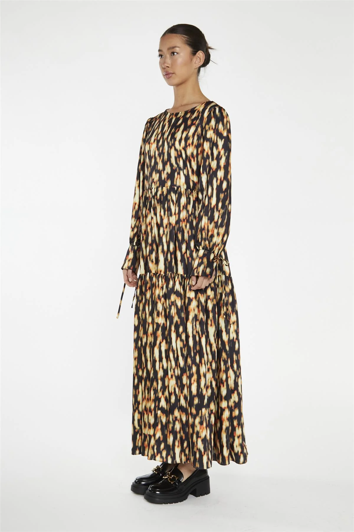 Digital Tie-Dye Oversized Tie-Front Maxi-Dress - Image 4