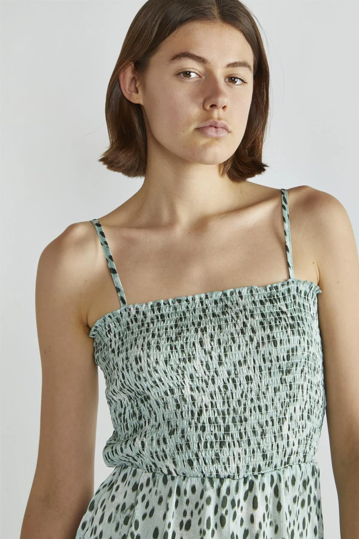 Dusty-Green Leopard Wide-Leg Cropped-Jumpsuit - Image 4