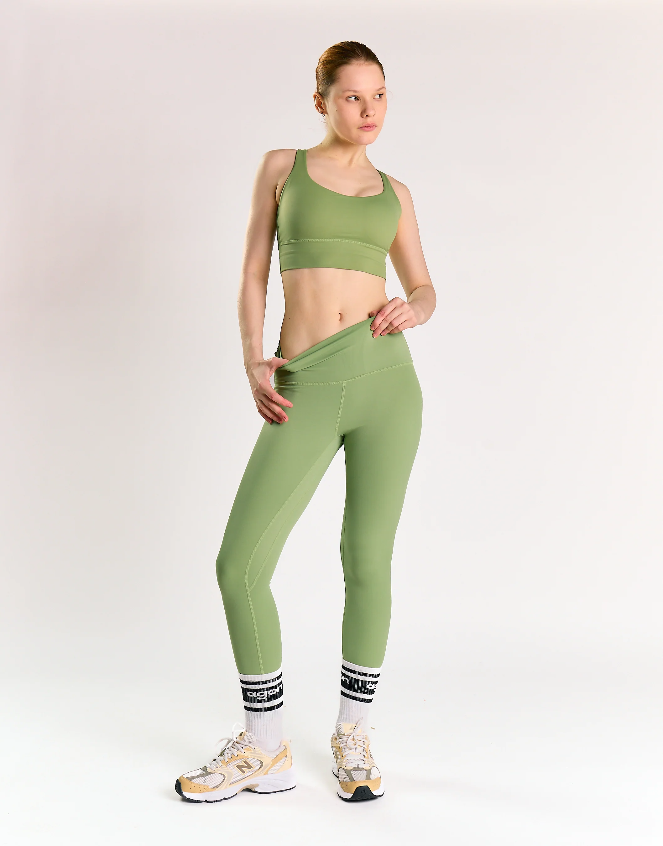 Fern Green High Waisted Gym Leggings