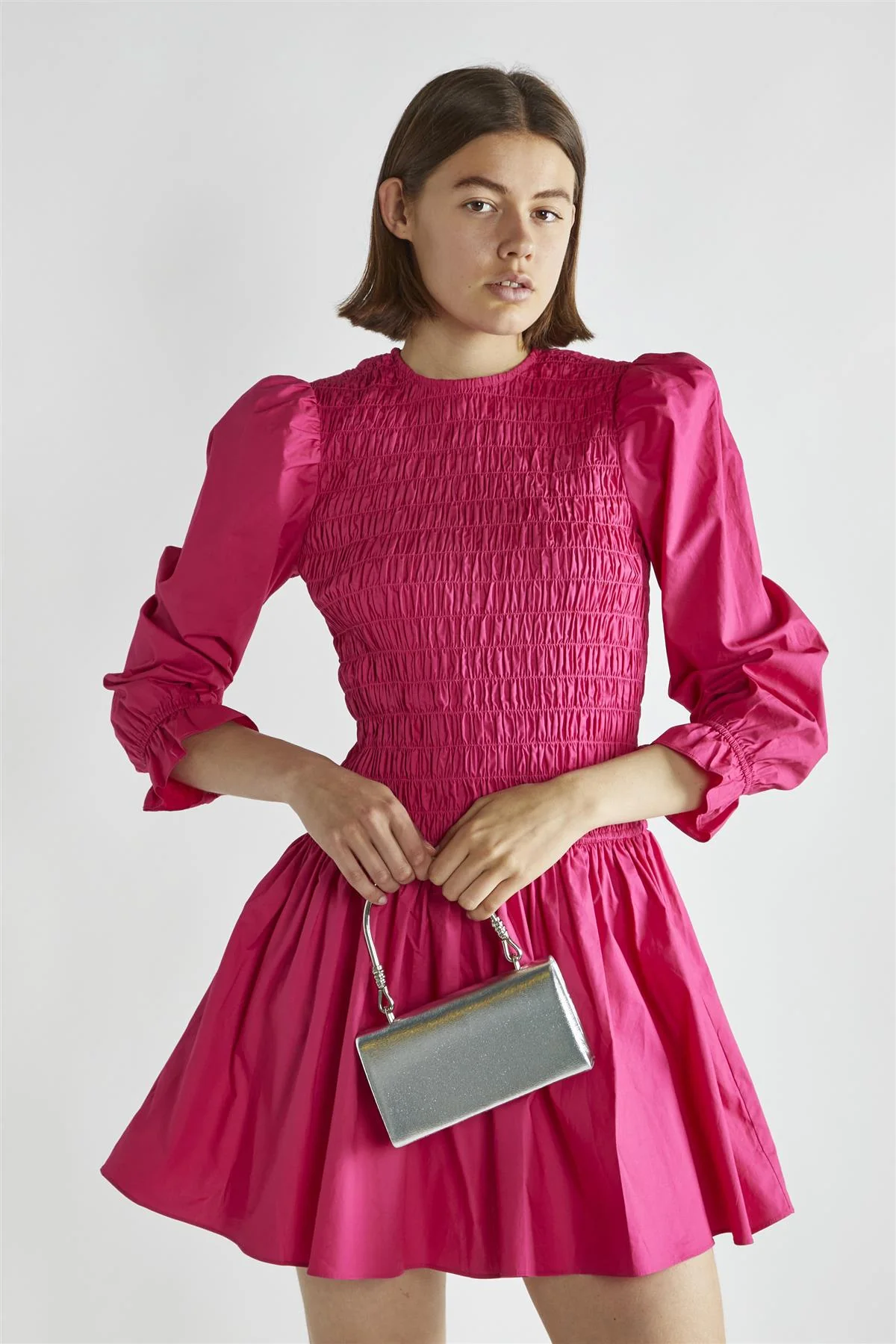 Fuchsia Skater Mini-Dress - Image 3