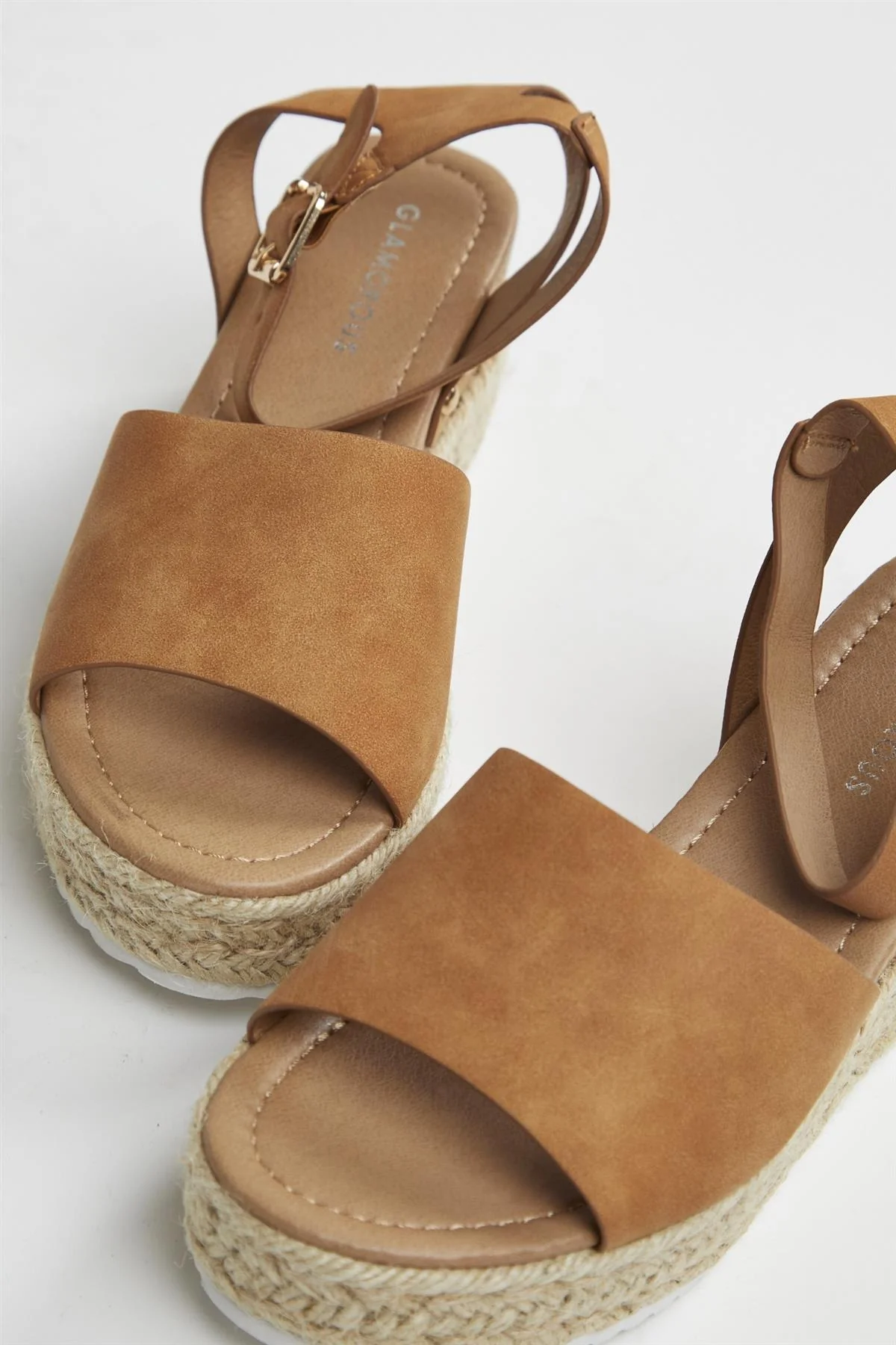 Tan Nubuck Espadrille Sandals - Image 3