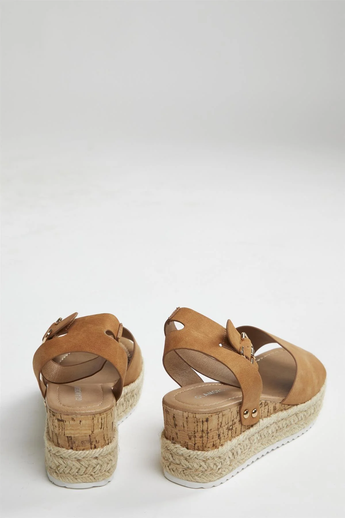 Tan Nubuck Espadrille Sandals - Image 4
