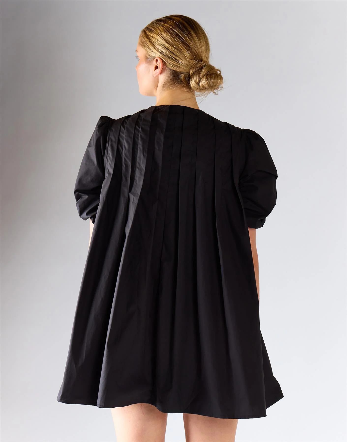 Black Pleated Dress Mini Dress - Image 4