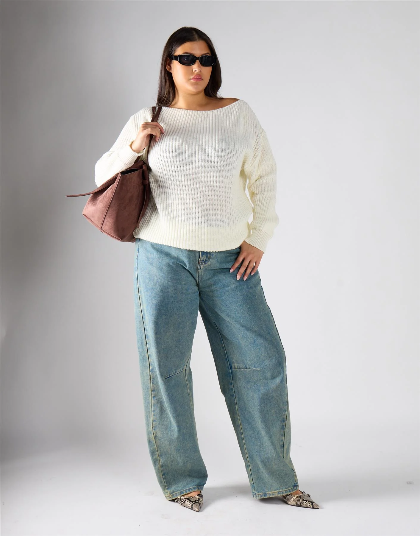 Glamorous Curve Cream Knitwear Jumper - Image 2