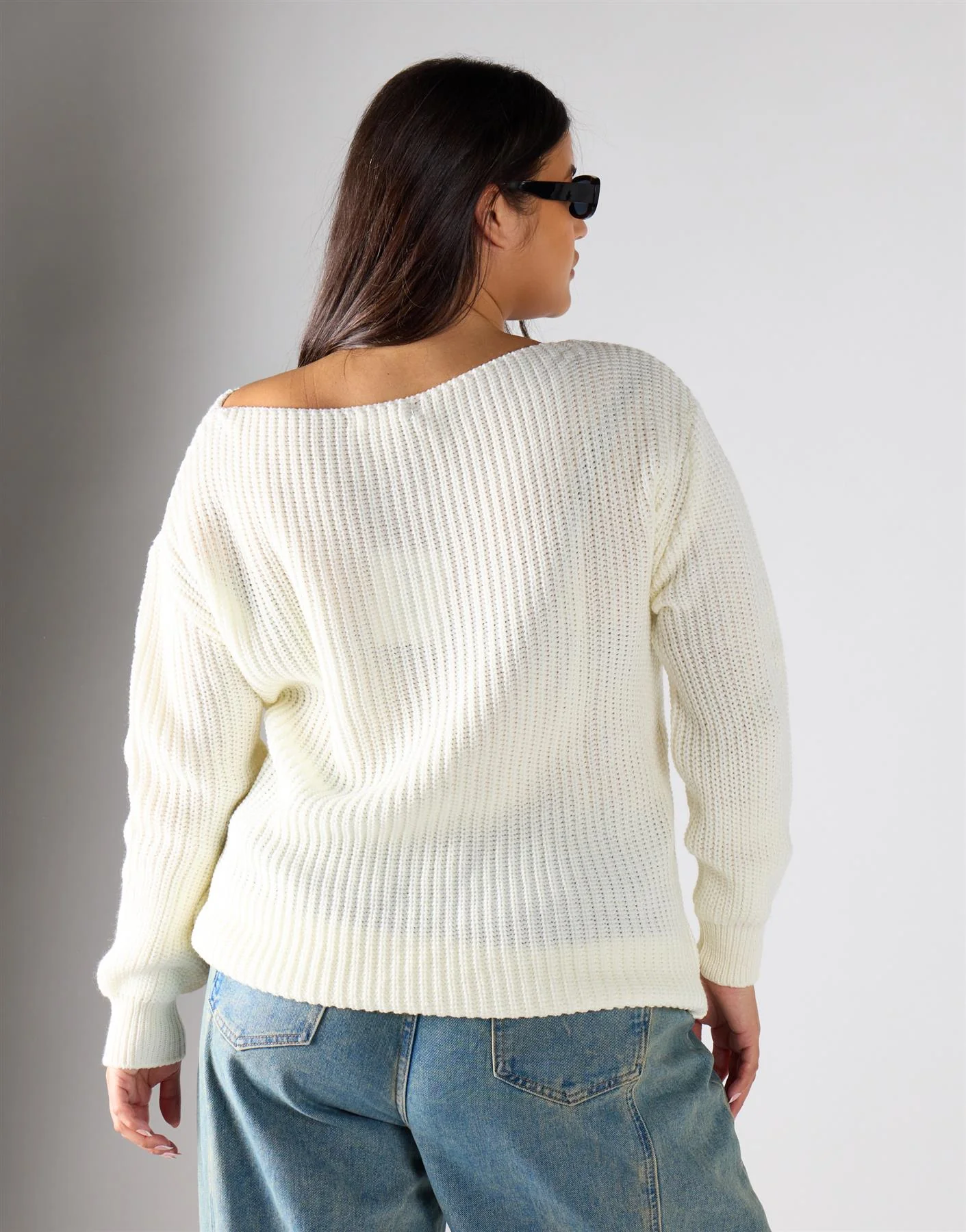 Glamorous Curve Cream Knitwear Jumper - Image 4