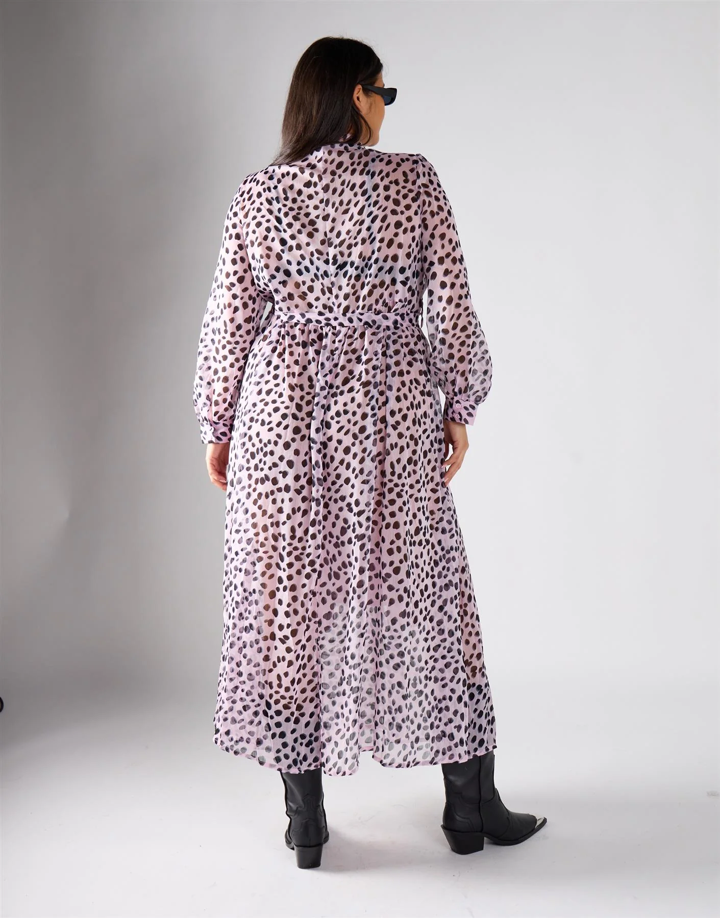 Glamorous Curve Lilac Dalmatian Maxi Dress - Image 4