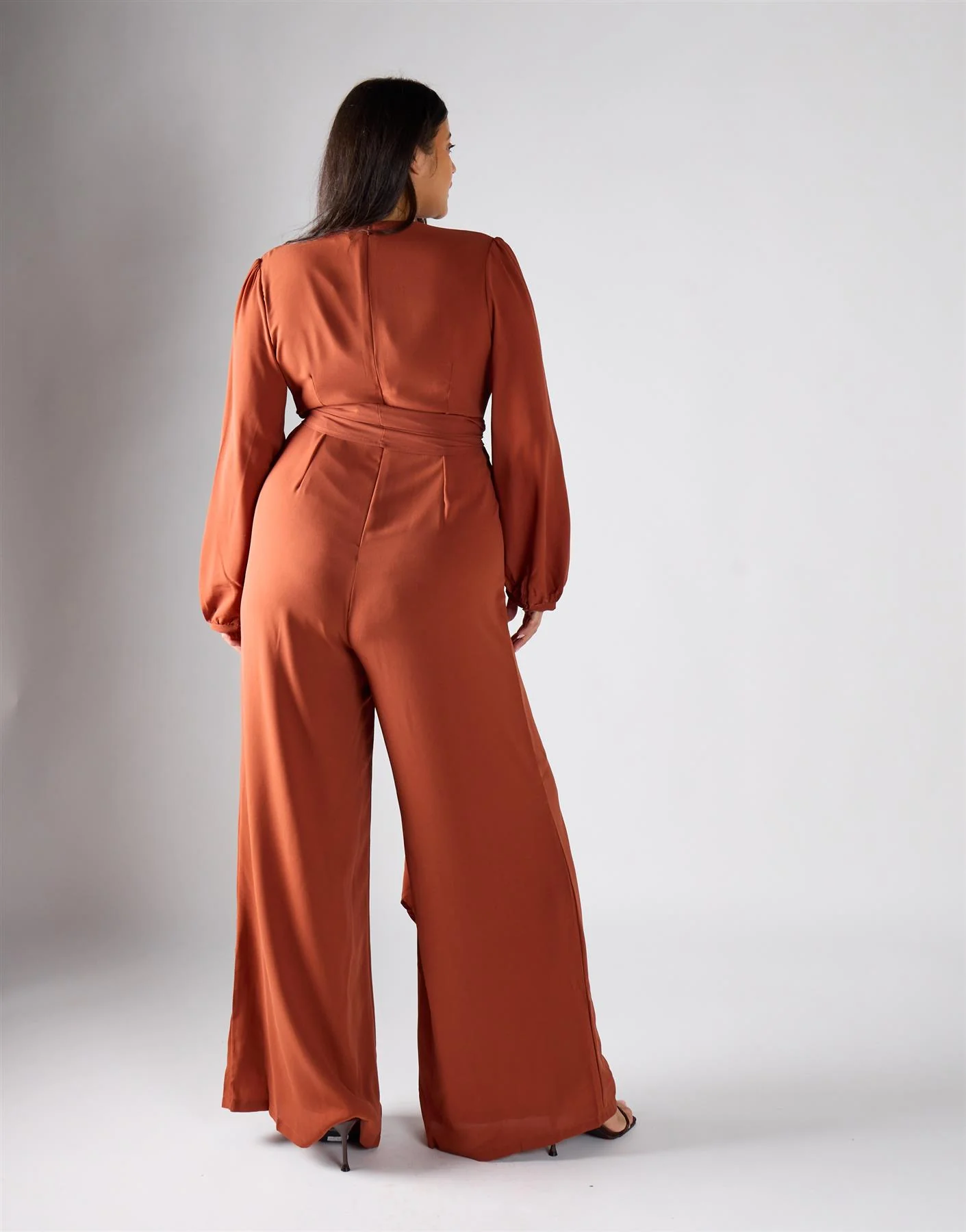 Glamorous Curve Rust Jumpsuit - Image 5
