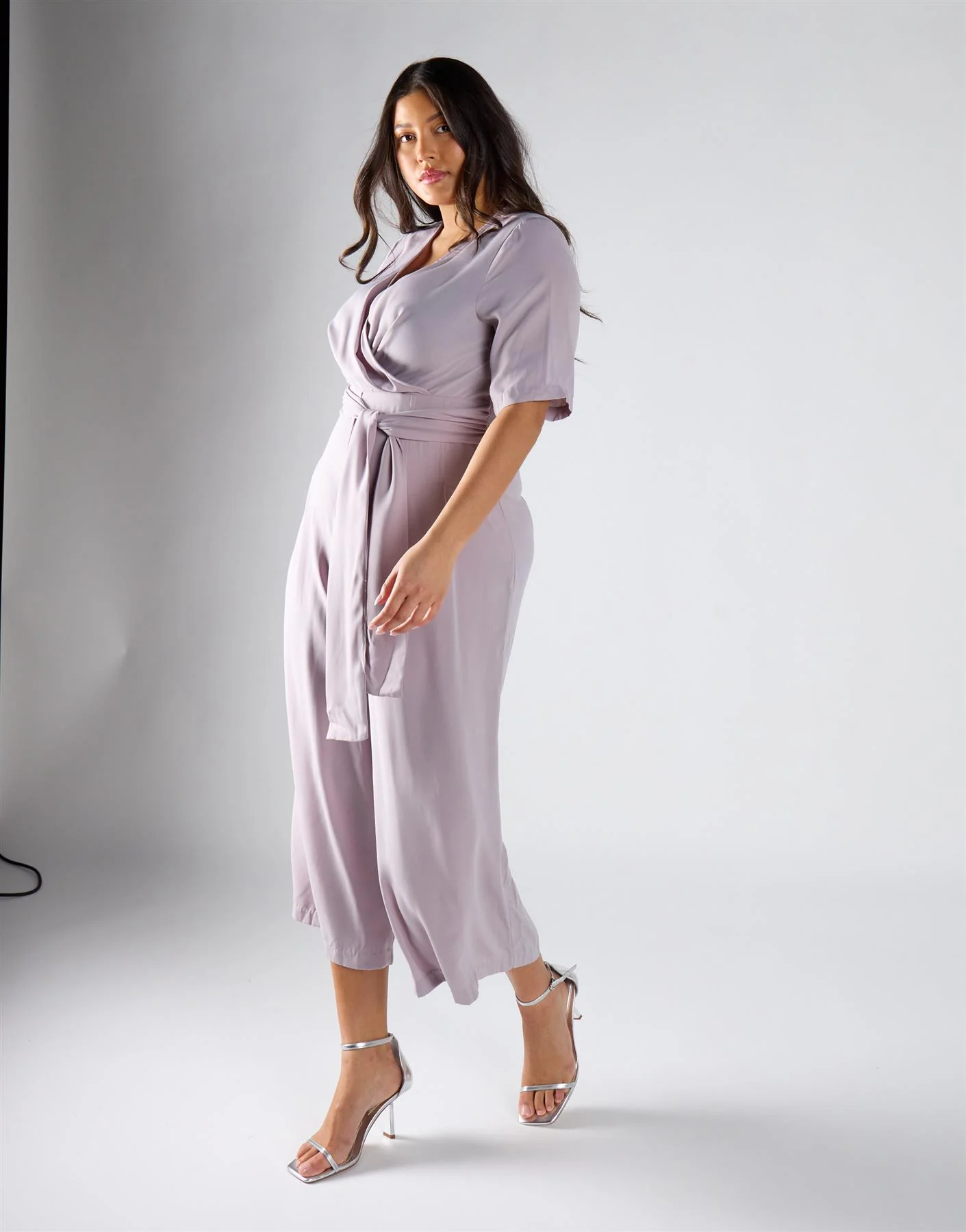 Glamorous Curve Grey Culotte-Jumpsuit - Image 2