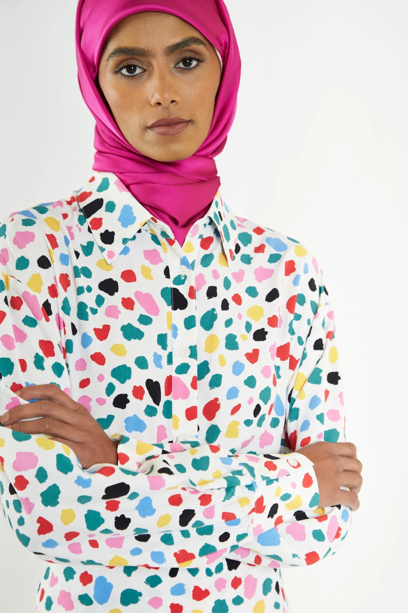 Abstract Spot Long Sleeve Shirt - Image 3