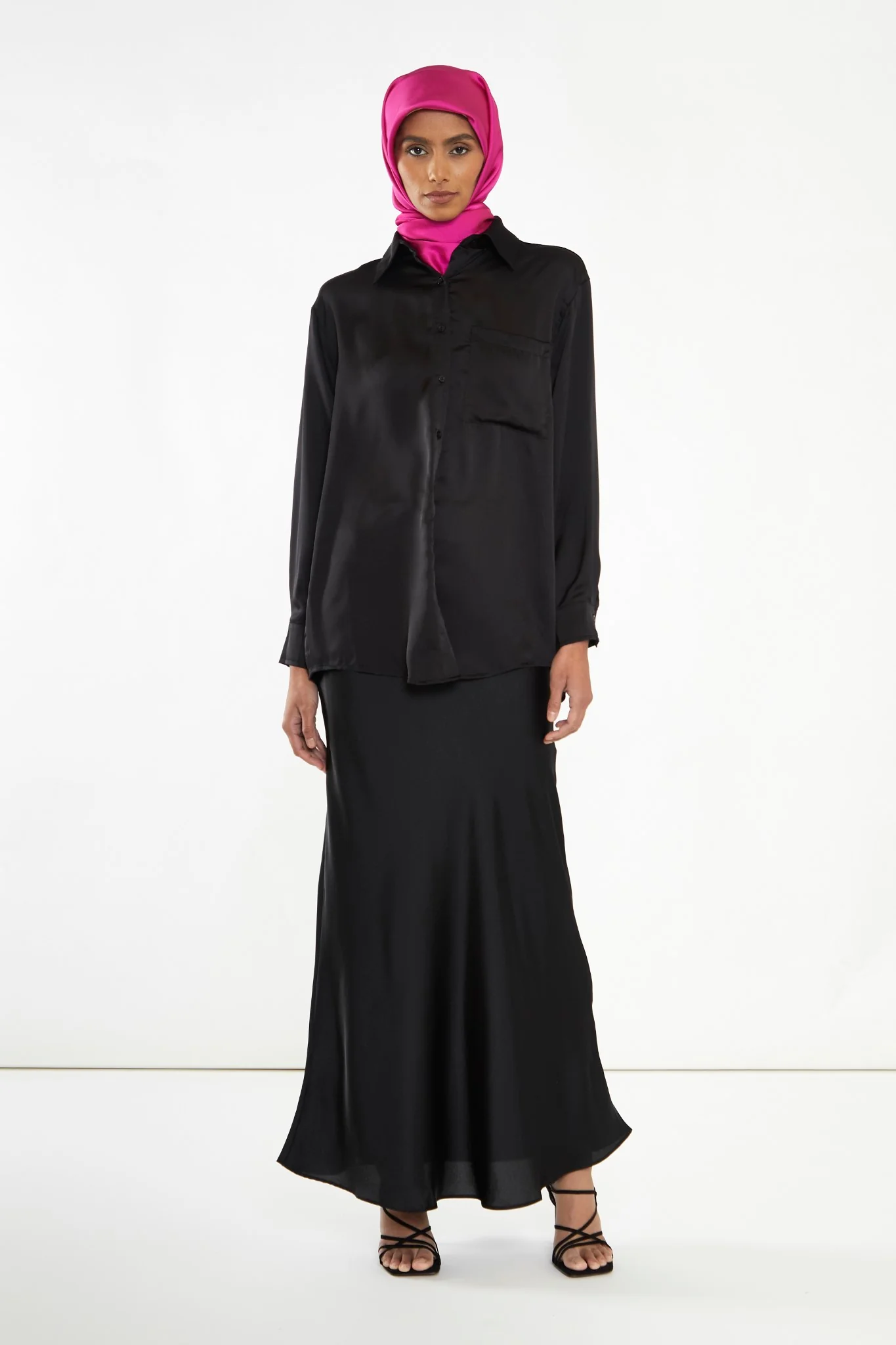 Glamorous Modesty Black Button Front Shirt - Image 3