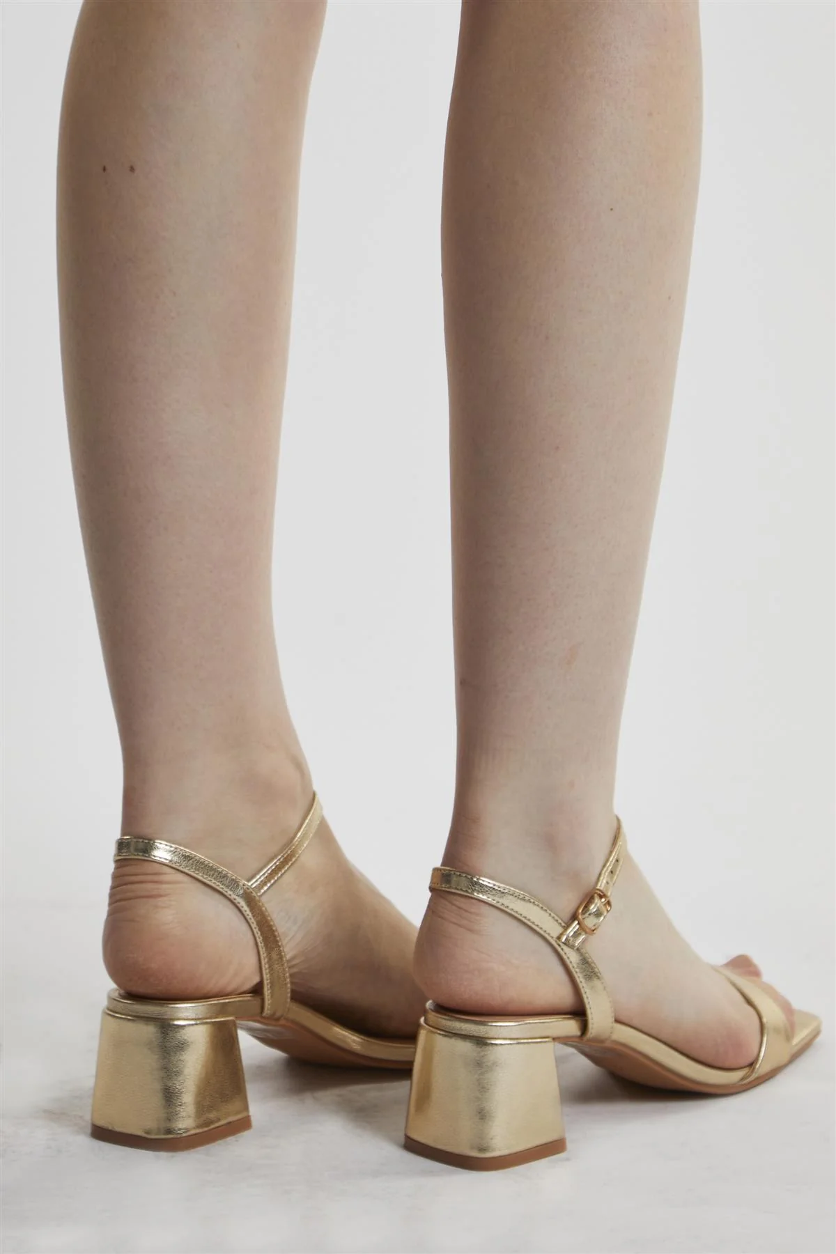 Gold Block-Heel Shoe - Image 2