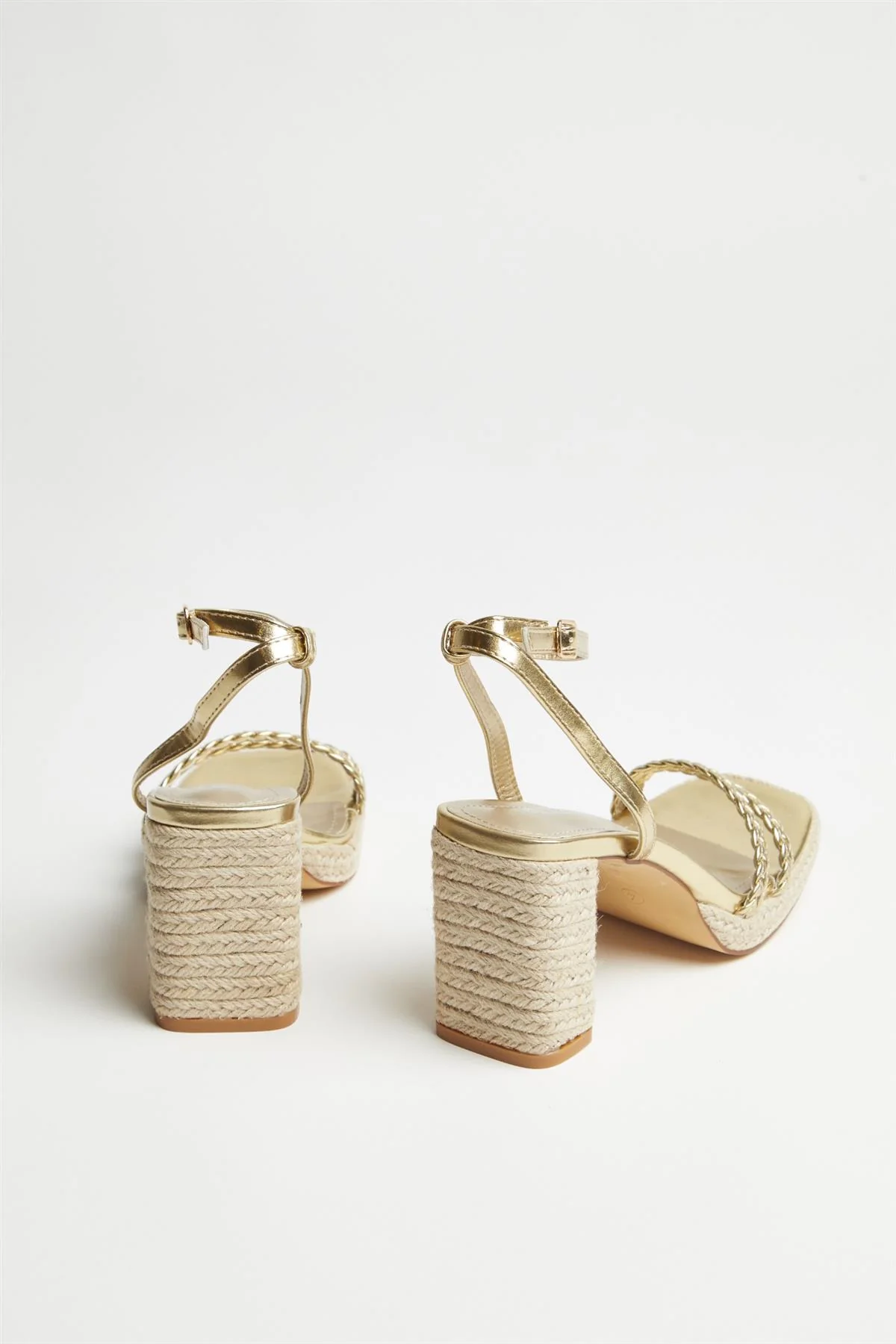 Gold Braided Espadrille-Heels - Image 3