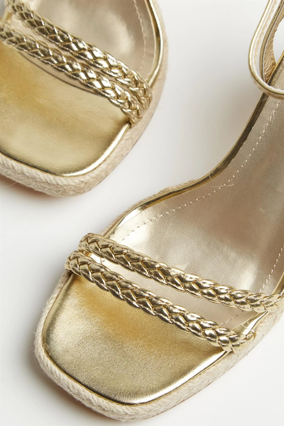 Gold Braided Espadrille-Heels - Image 4