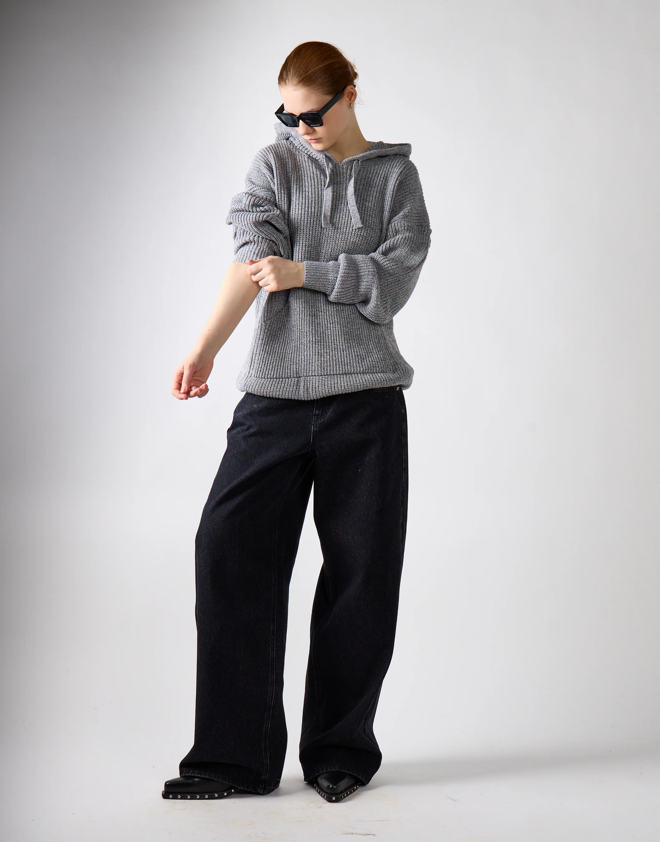 Grey Marl Knit Jumper - Image 4