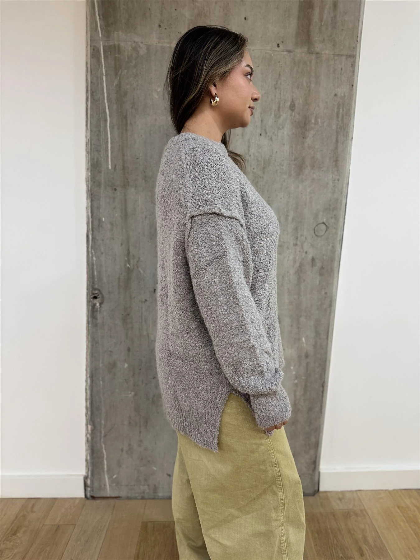 Grey Oversized Jumper - Image 3