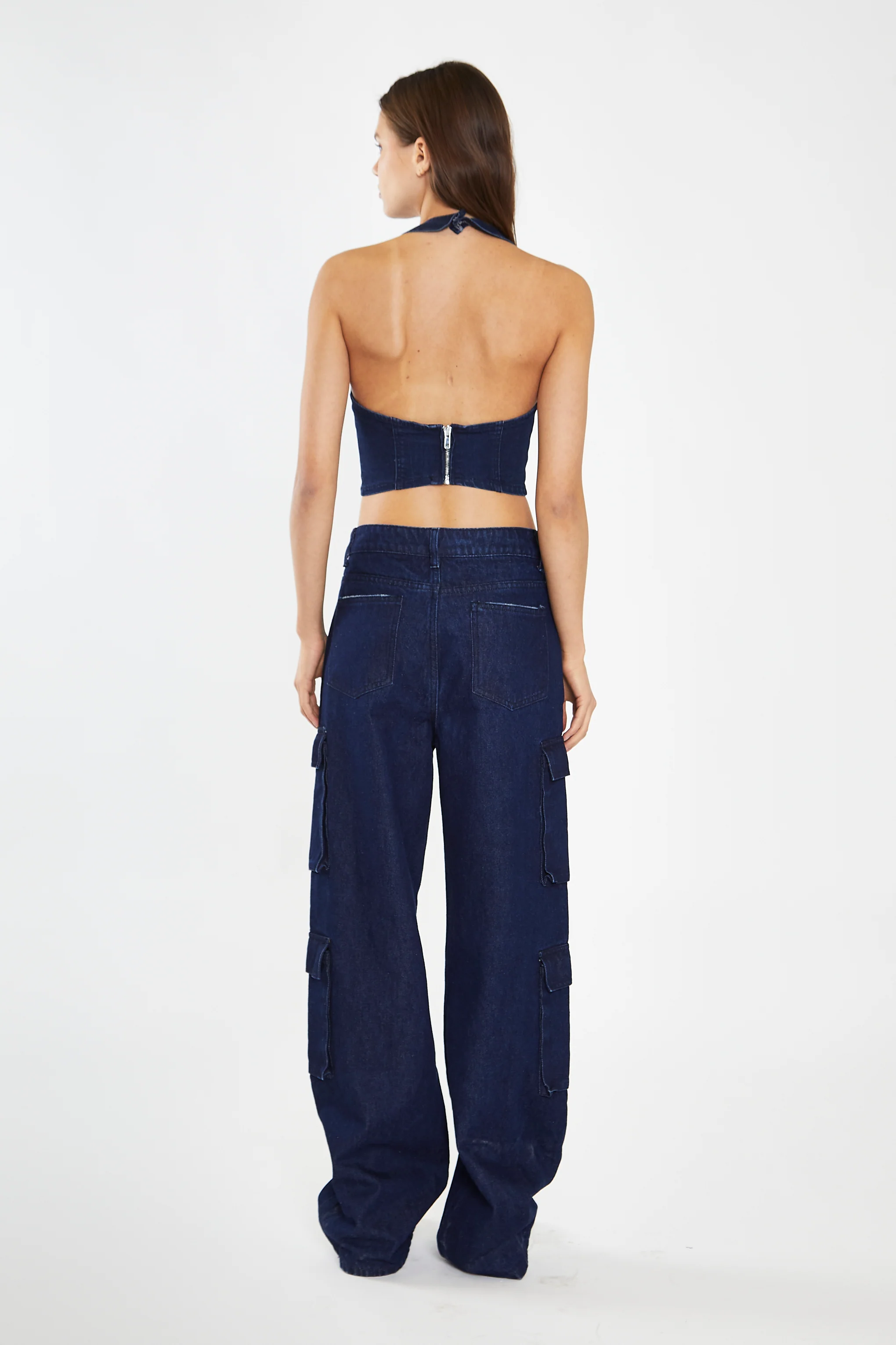 Indigo-Blue Cargo -Jeans - Image 2