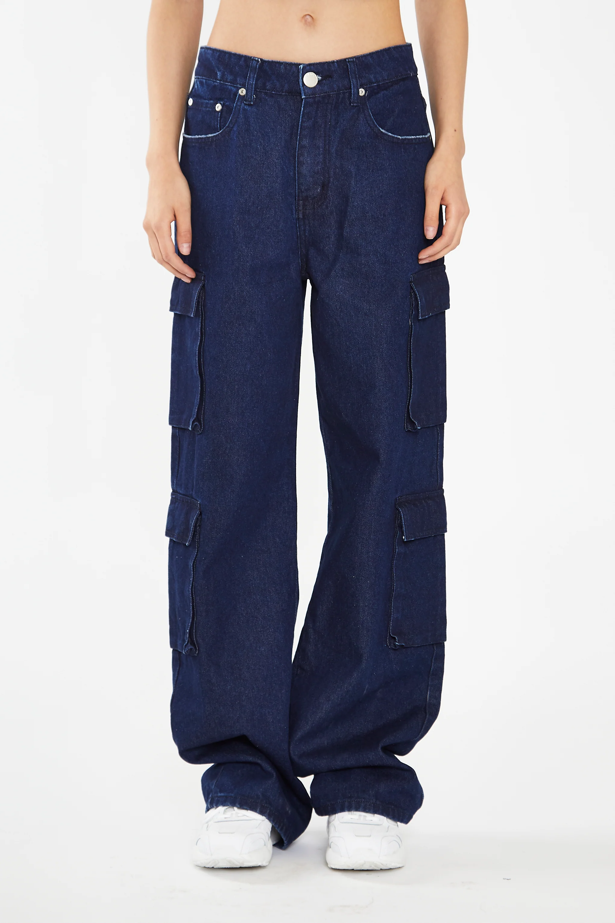 Indigo-Blue Cargo -Jeans - Image 3