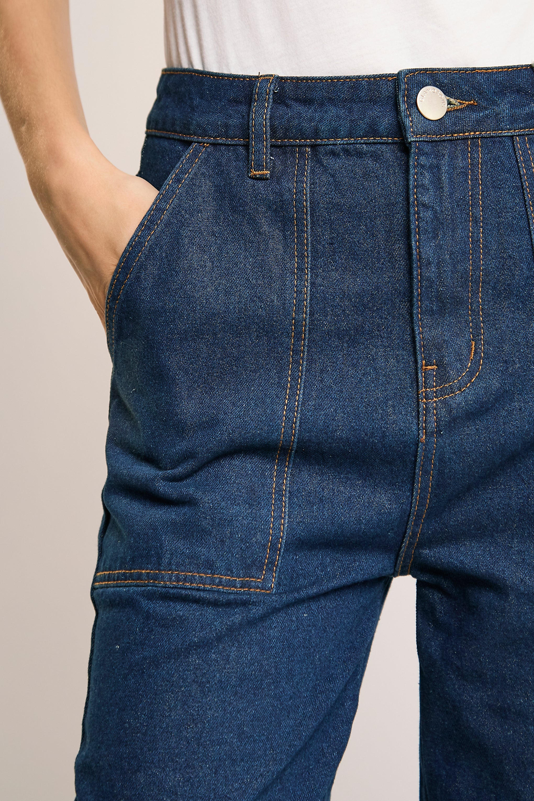Indigo Wash Cargo Wide-leg Jeans - Image 7