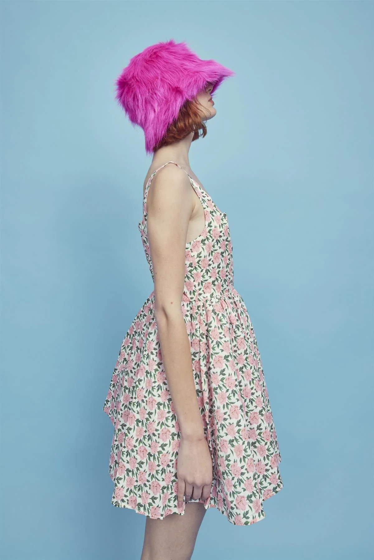 Jamie Corset Mini Dress -Pink/Green - Image 3