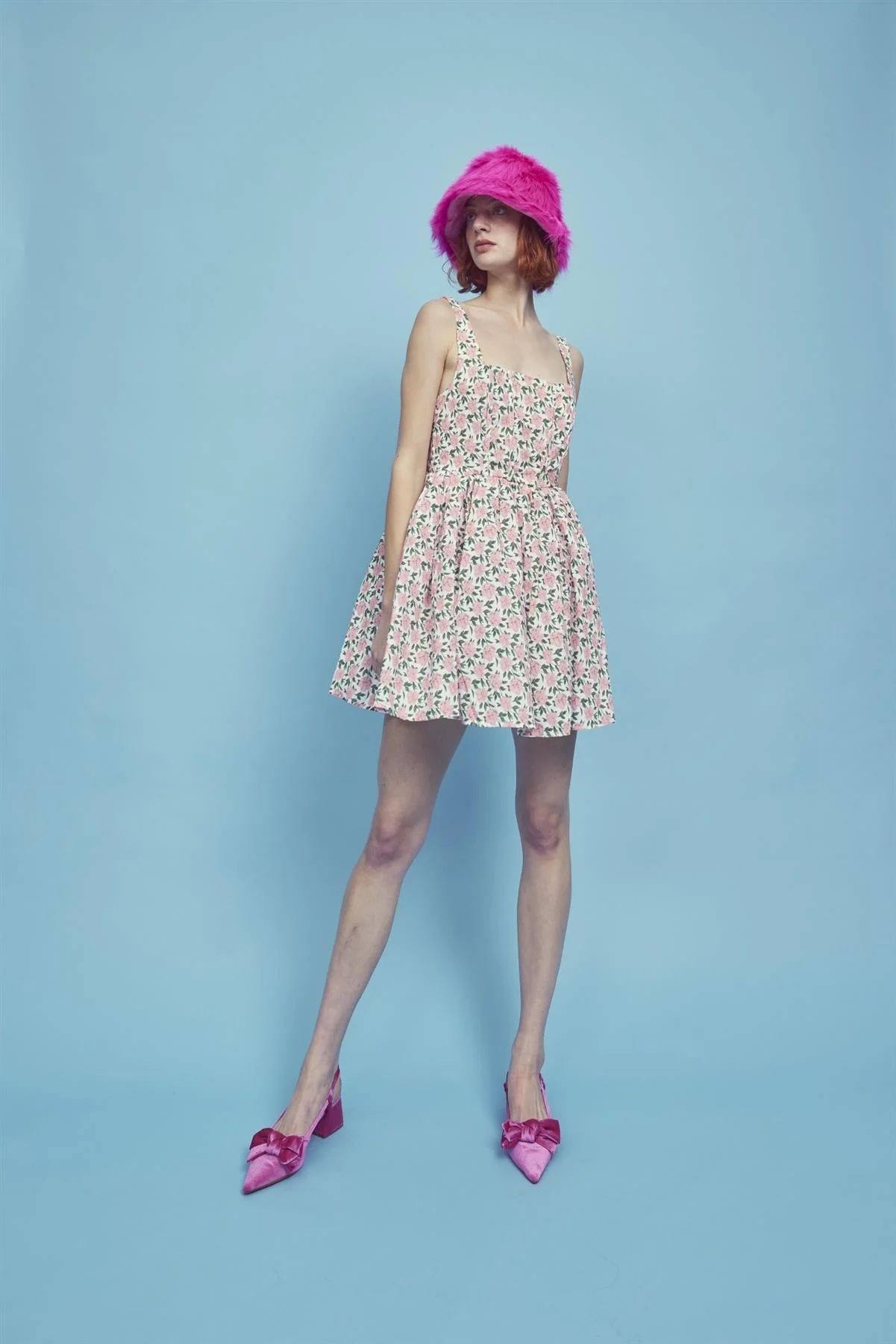 Jamie Corset Mini Dress -Pink/Green - Image 7