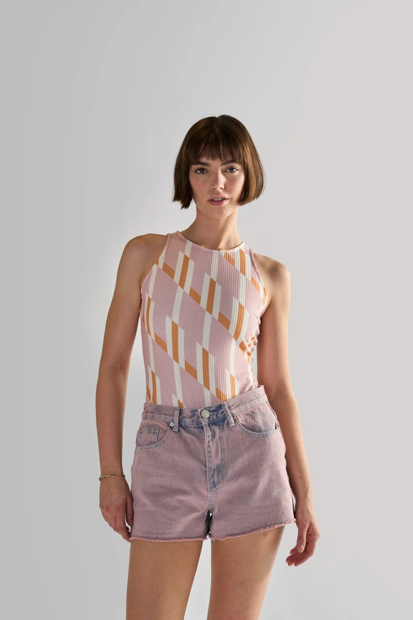 Glamorous Retro Geo High Neck Bodysuit - Image 3