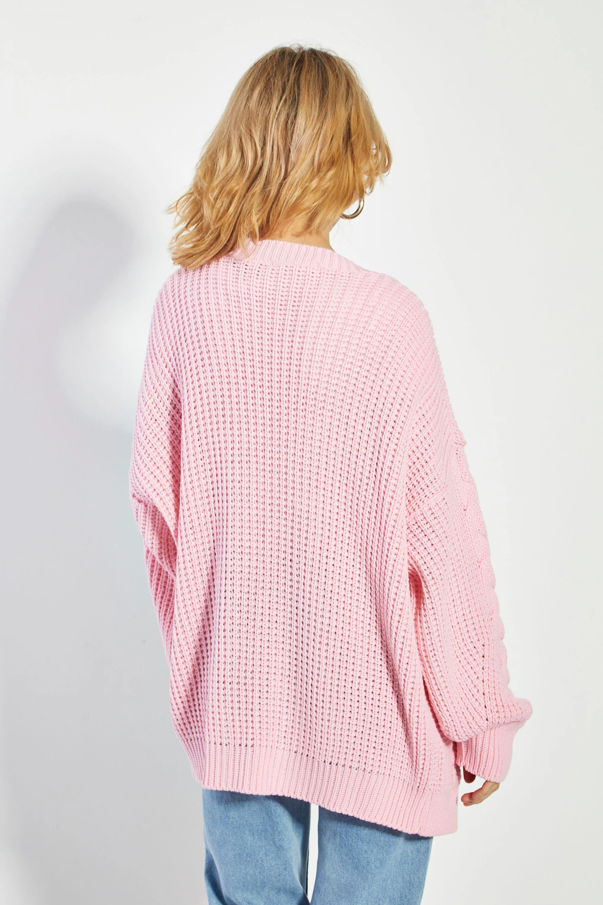 Glamorous Pretty Pink Knit Cardigan - Image 4