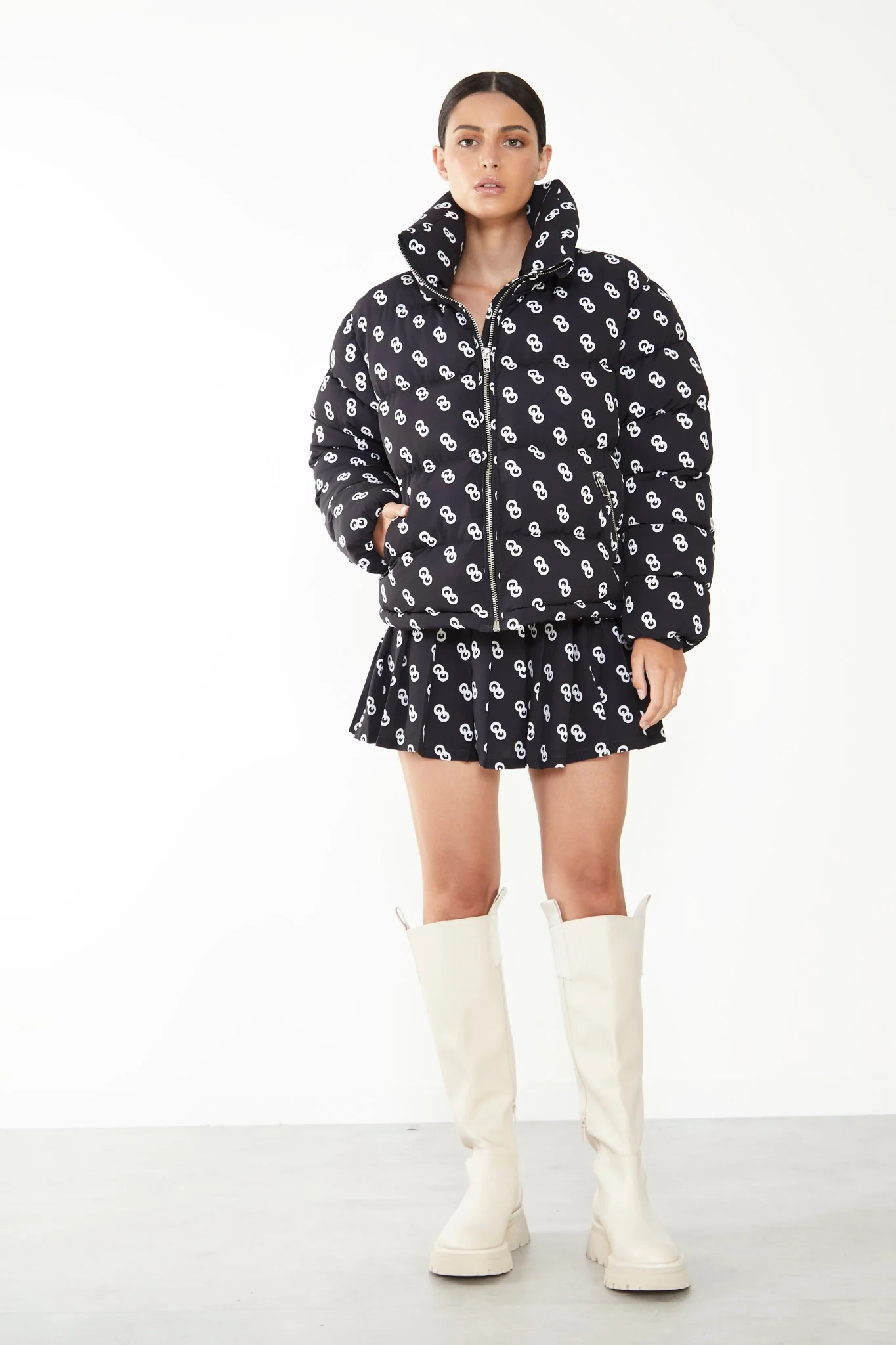 Glamorous Care Logo Print Padded Puffer Jacket - Image 3