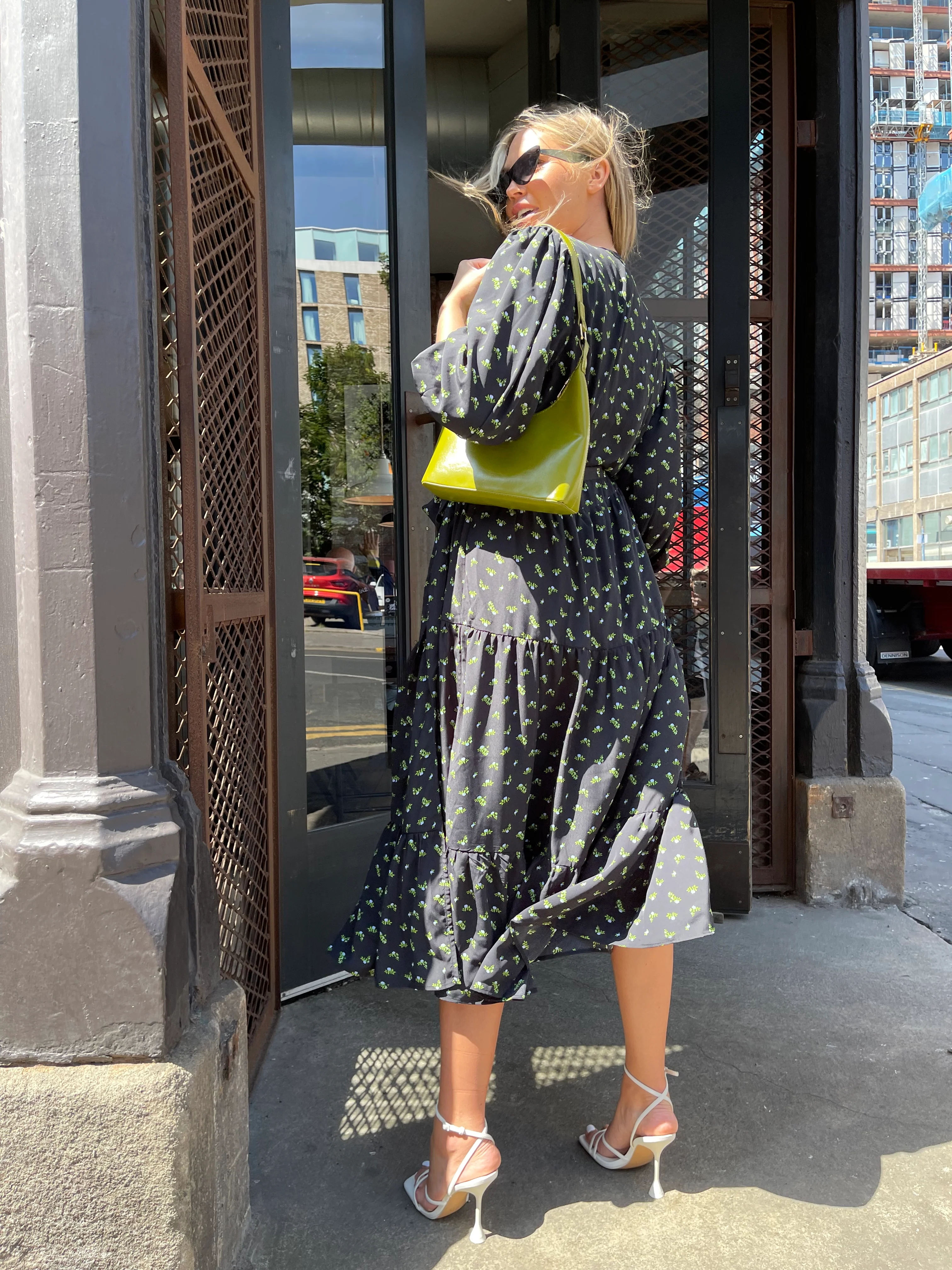Rosebud Floral Tiered Wrap Front Midaxi-dress - Image 7
