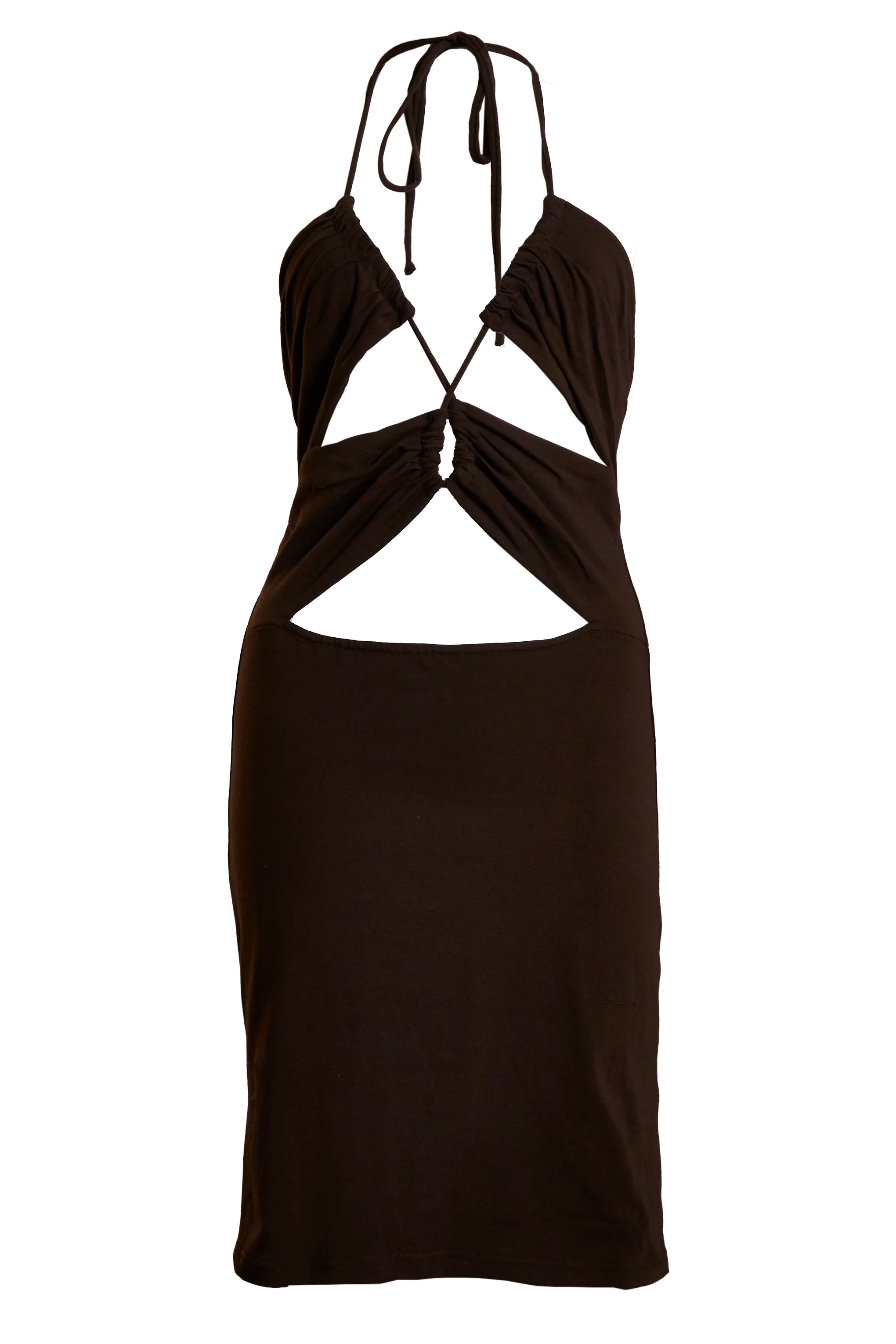 Glamorous Care Brown Open Back Detail Mini Dress - Image 4