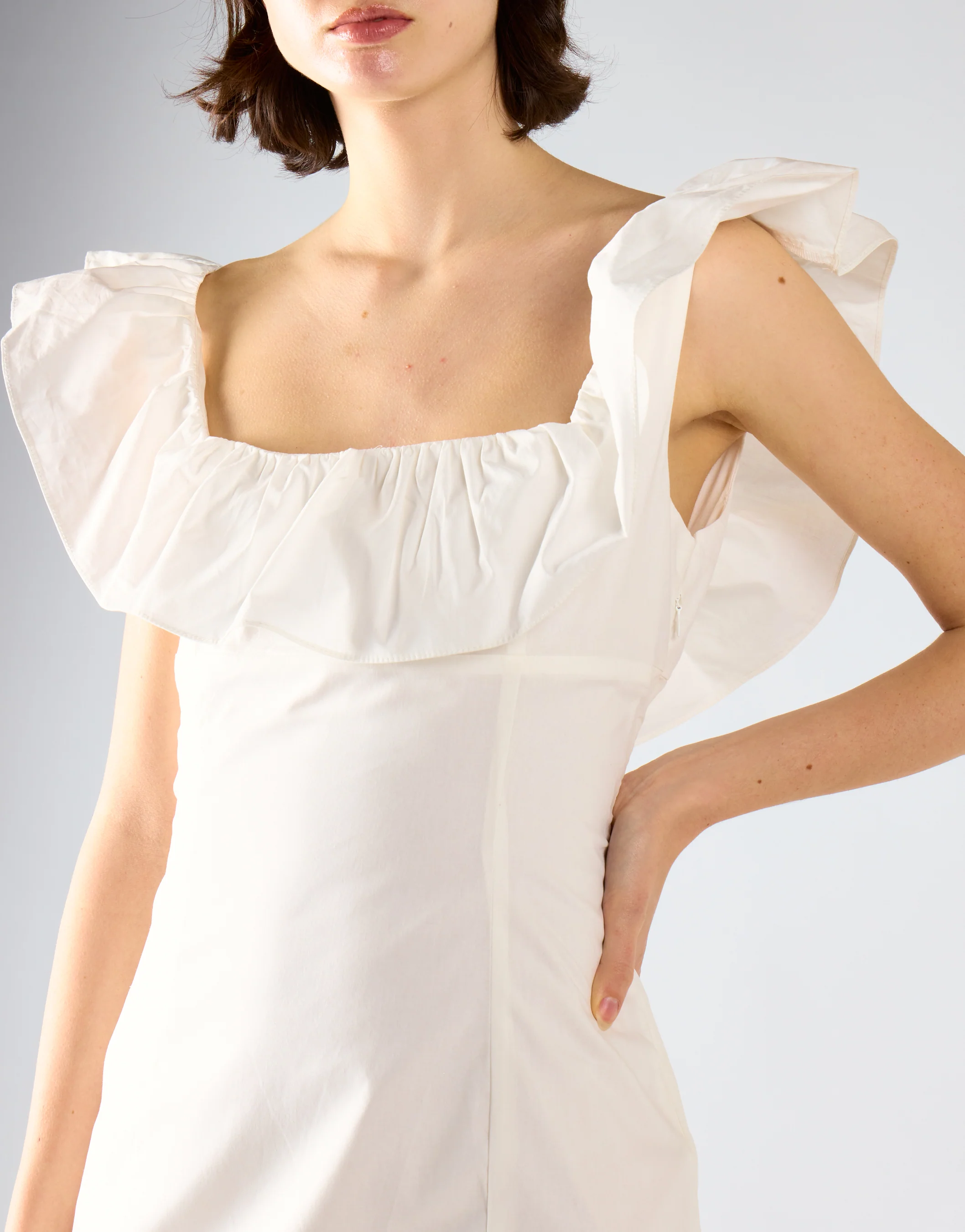 Glamorous Care Ruffle Square Neck Mini Dress - Image 4