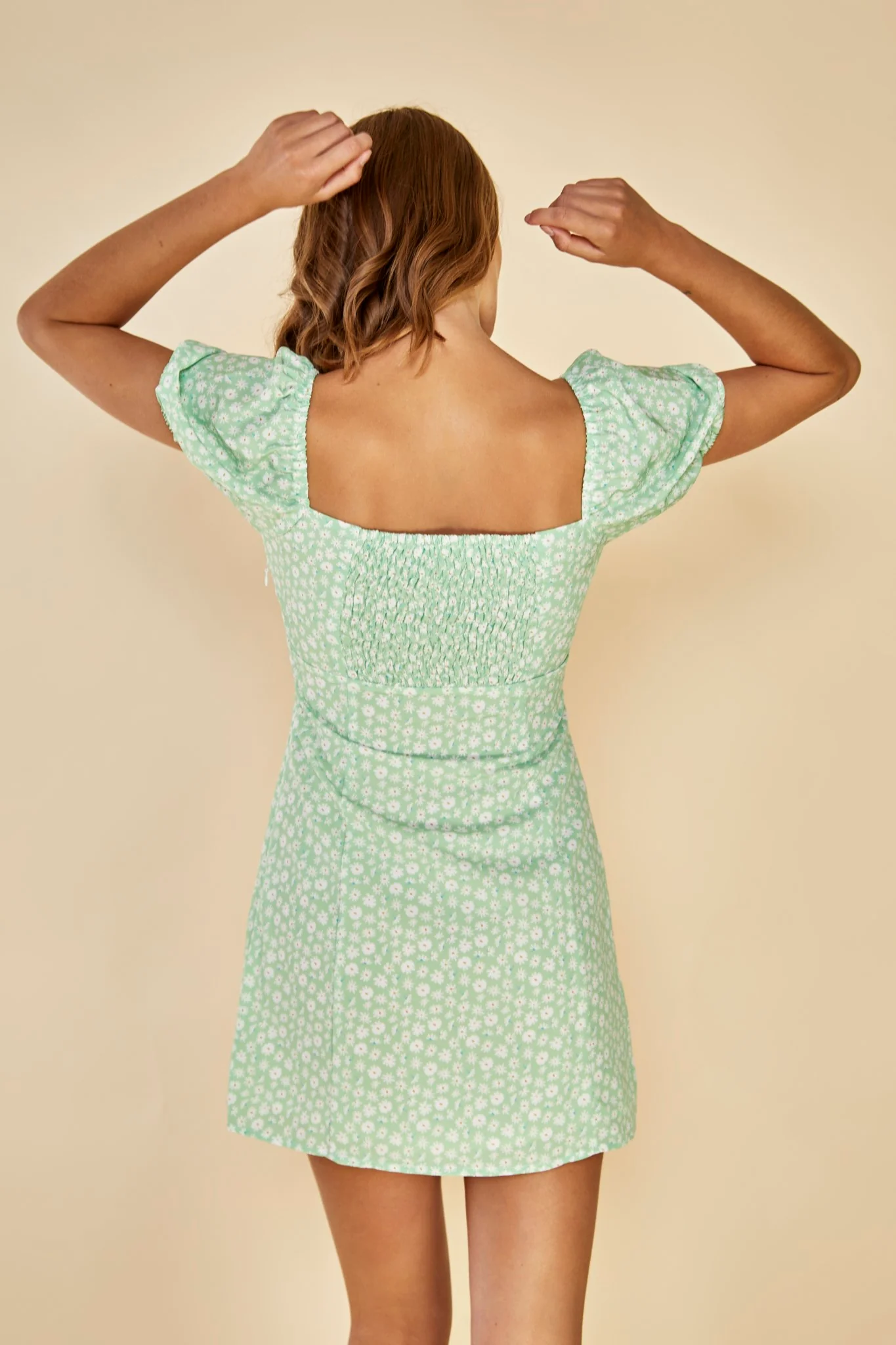 Glamorous Care Tie Front Empire Line Mini Dress - Image 2