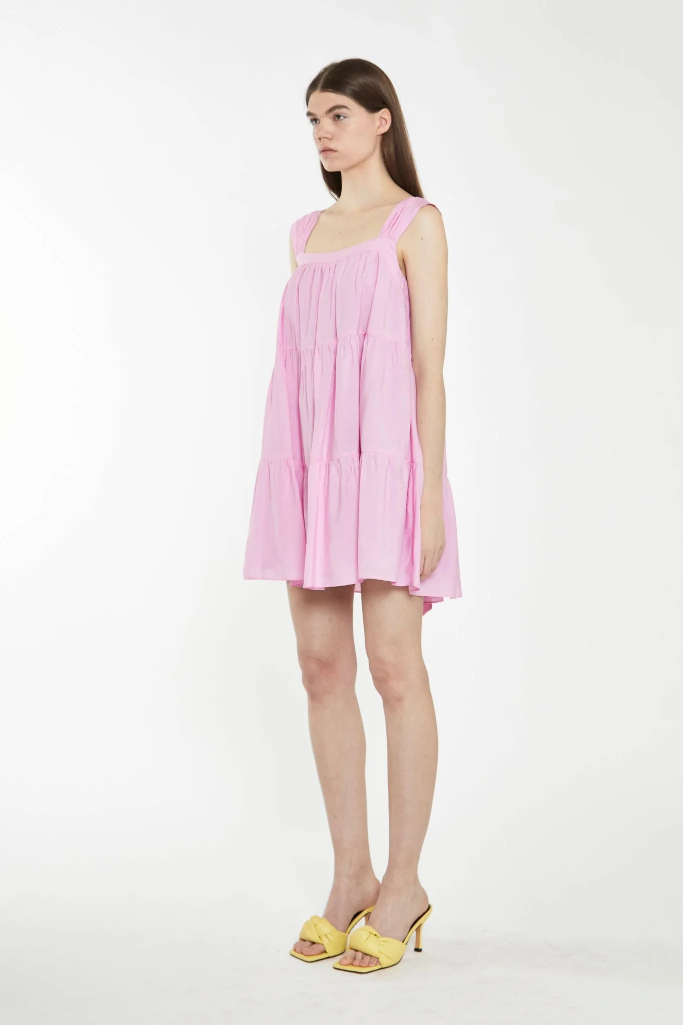 Candy Pink Tie-Back Mini Dress - Image 3