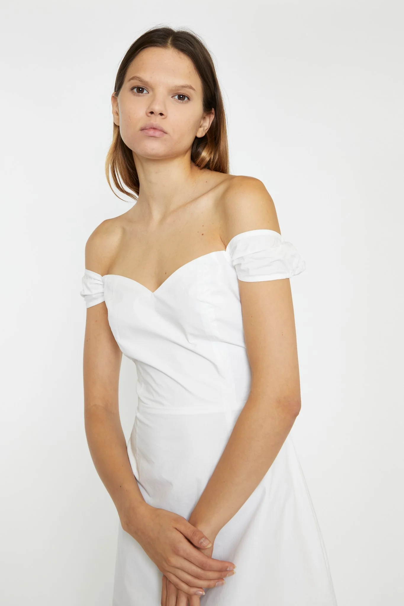 White Bardot Mini-Dress - Image 2
