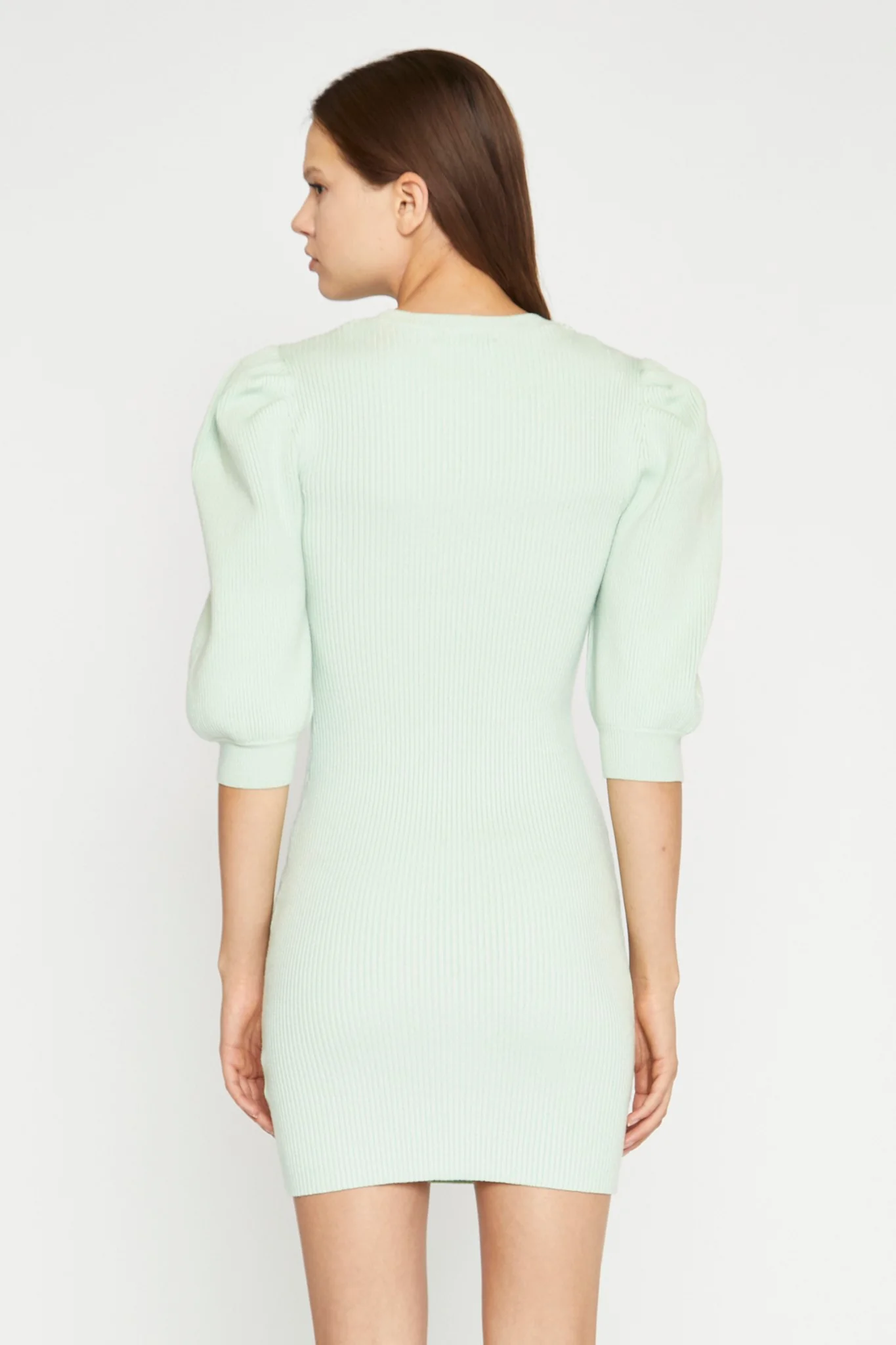 Mint Knitted Bodycon Mini-Dress - Image 2