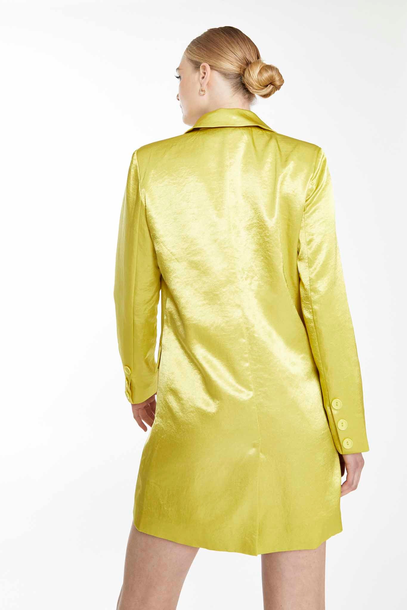 Glamorous Collection Lime Double Breasted Blazer Dress - Image 2