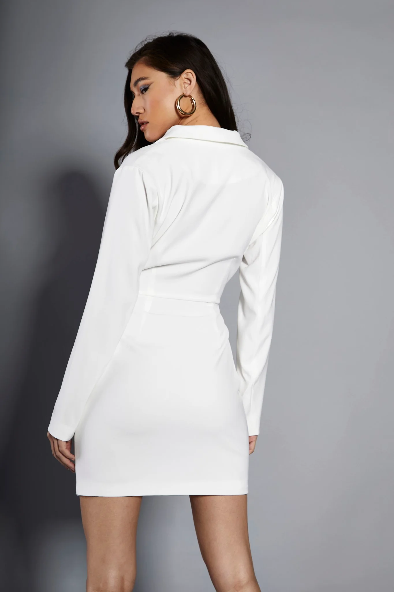 Glamorous Studio White Blazer Dress with Cut Out Details - Image 2