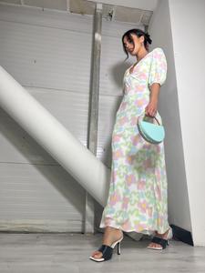 Multi Blurred Floral Maxi Dress - Image 11