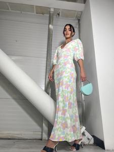 Multi Blurred Floral Maxi Dress - Image 12