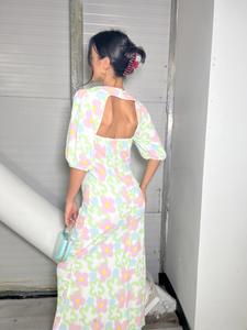 Multi Blurred Floral Maxi Dress - Image 16